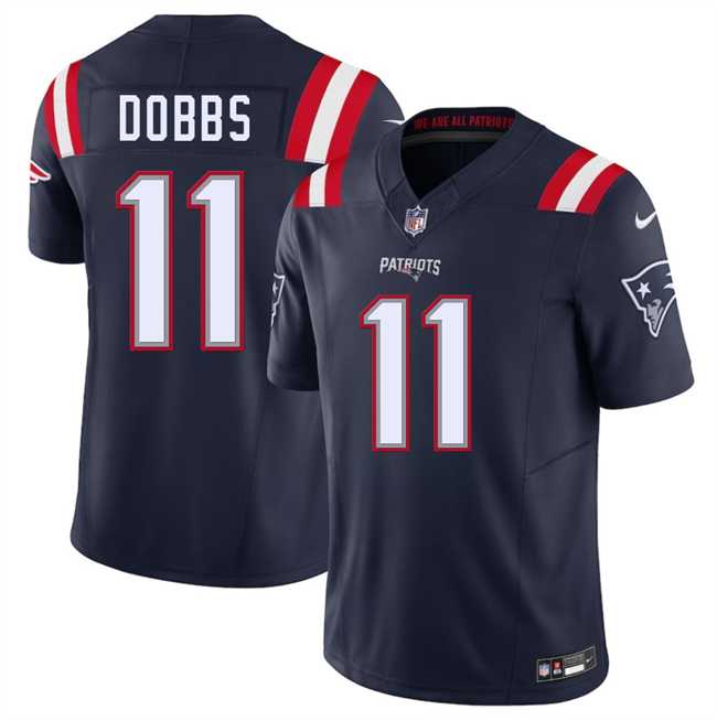Men & Women & Youth New England Patriots #11 Joshua Dobbs Navy 2025 F.U.S.E. Vapor Limited Stitched Jersey